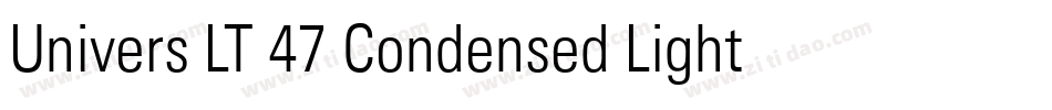 Univers LT 47 Condensed Light Oblique字体转换